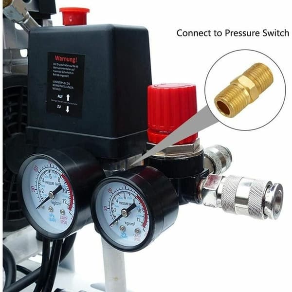Tryckregulator, trevägsventil, 175 psi, 12 bar, för kompressor