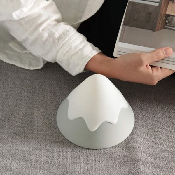 Sne Bjerg Lampe Led Touch Silikone Natlys med Sovende Sengside StrømLampe-Mint Grøn KLB
