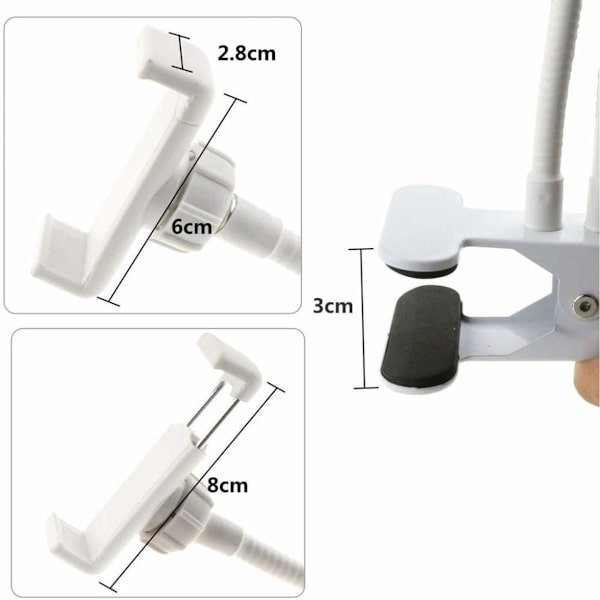 Led selfie lys med mobilholder, 3 lystilstande og 10 lysstyrkeniveauer LED KLB