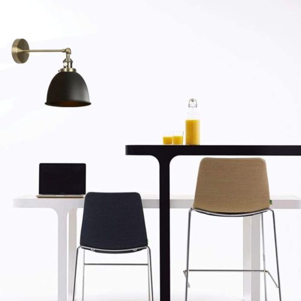 Moderne taklampe halvsirkel mini med svart metallskjerm
