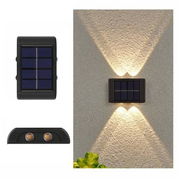 4LED Ni-MH Solcelle Have Lamper til Udendørs Have Dekoration Væglampe