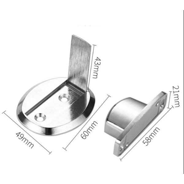 Vahva magneettinen ovenpysäytin Metalliraskas ovenpysäytin 3M itseliimautuvalla peitelevyruuveilla Lattiakiinnitys, 1 ft-