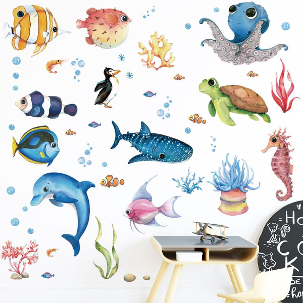 Under The Sea Koristeelliset Kuori ja Tikku Kalan ja O' Seinätarrat KLB