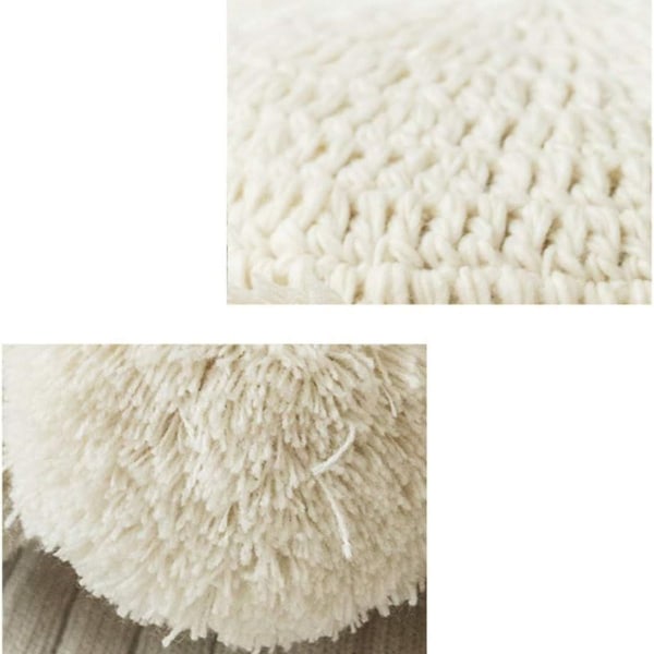 Runda boho-kuddar med pompom, macrame-kuddar golvkuddar