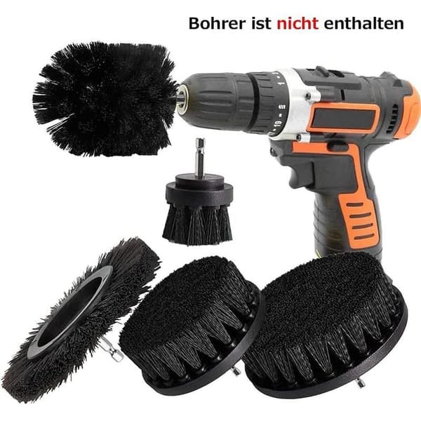 Børstefeste drillsett, 5 deler, drillbørster, feste rengjøringsbørste,