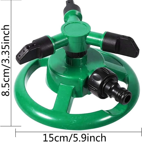 Gräsbevattningssprinkler, 360 roterande munstycksknapp för bevattning av stora områden,
