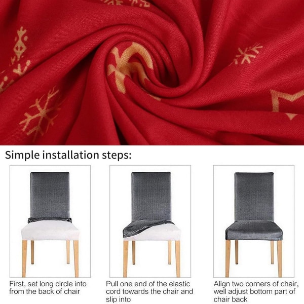 Set med 4 jule-stoltrekk, stretch, jul 2 KLB