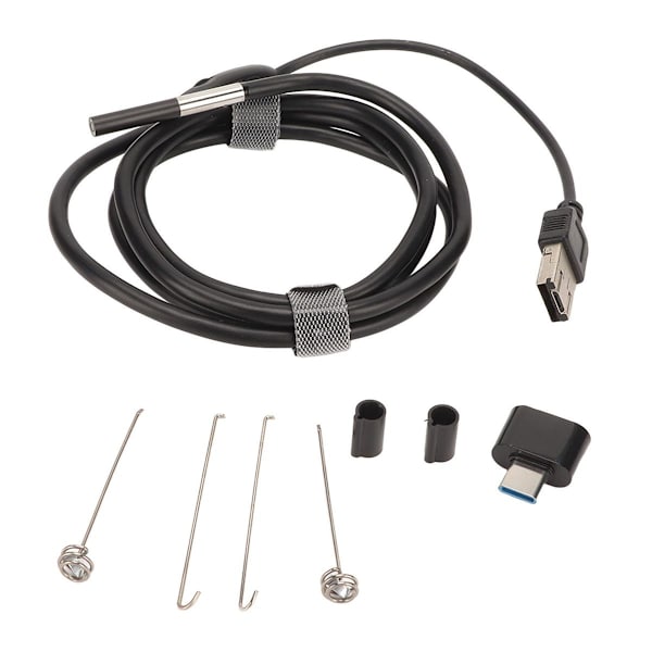 USB Endoskop 3,3 Fod 4,9mm Dobbelt Linse Vandtæt Type C KLB