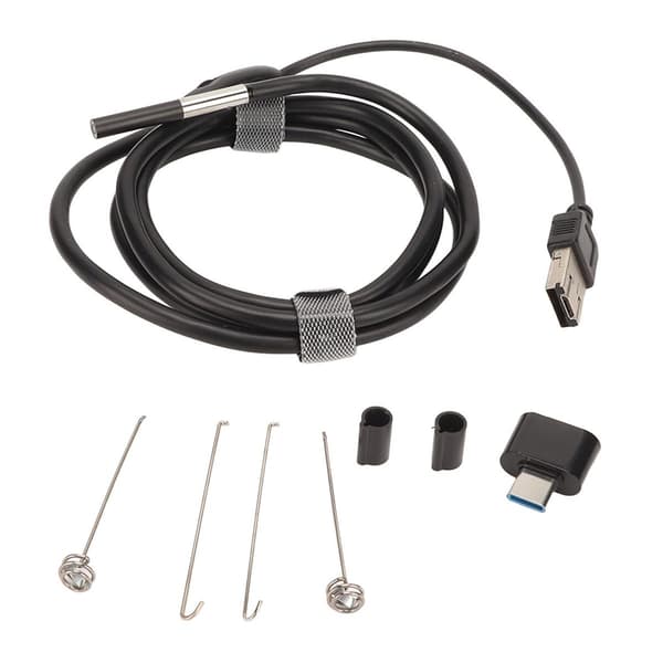 USB-endoskop 3,3 fot 4,9 mm dobbeltobjektiv vanntett type C KLB