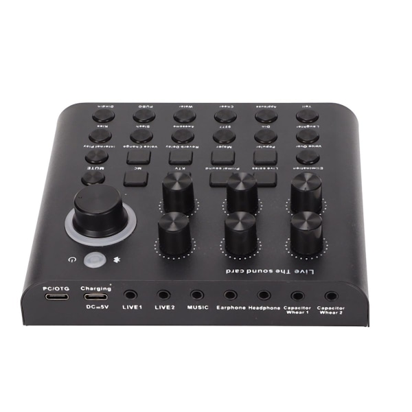 V8P live-ljudkort, one-touch mute, röstförändring, dubbla mikrofoner KLB