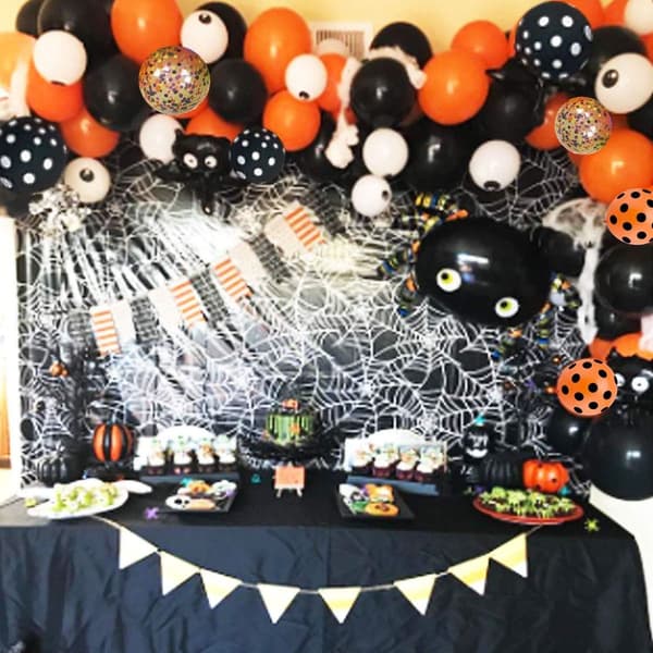 121 styks Halloween ballonbue - sort og orange KLB