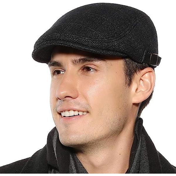 Herre flad beret cap justerbar flad hat efterår vinter