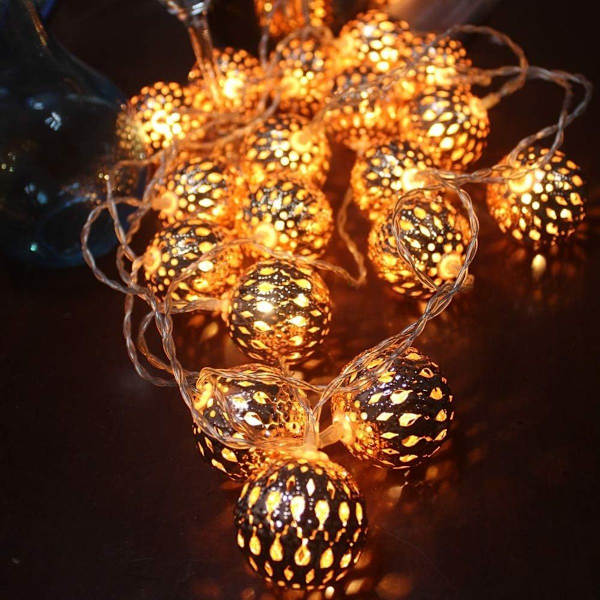 LED-valosarja, 20 LED 3M Marokko-valosarja, Kultainen KLB