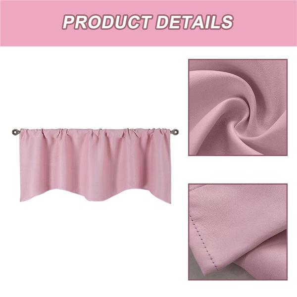 Vindusdekorasjon Skygge Valance Jul Gardin Valance Rosa