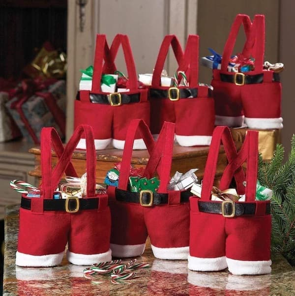 Presentformade Presentpåsar för Julgodis Partypack om 6