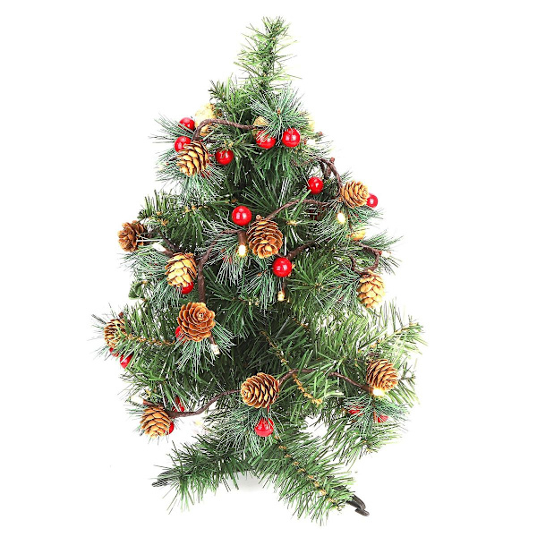 2m 20LED julelys med kongler til julekrans KLB