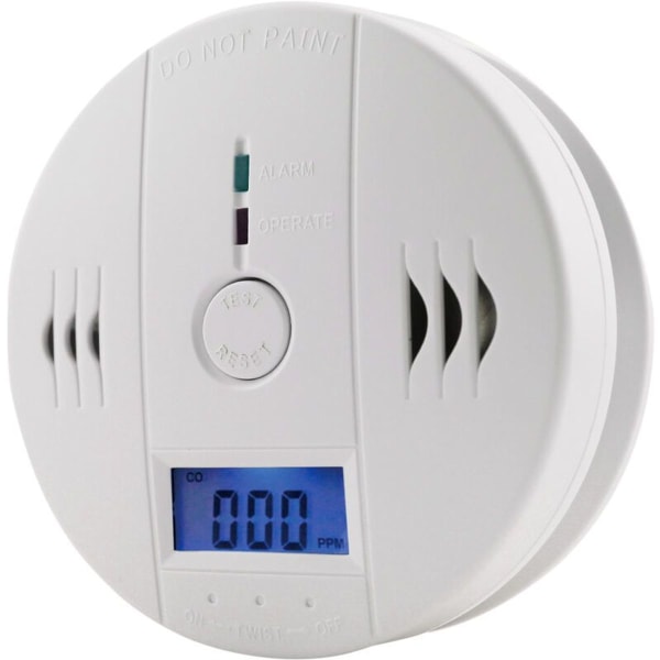 Kolmonoxiddetektor, CO-detektor med LCD digital display för hem, kök, sovrum