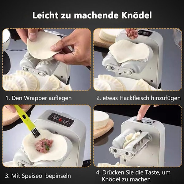 Automatisk dumplingsmaskin: Elektrisk dumplingsmaskin med skjebørste, KLB