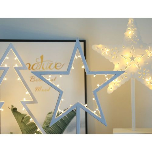 LED stjernelampe 29cm med lyspære