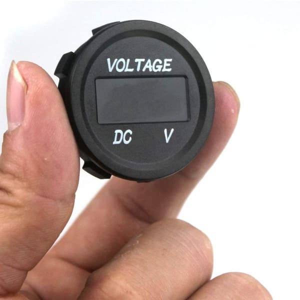 Universal Digital Display Voltmeter Vandtæt Spændingsmåler Grøn LED DC 12-24V
