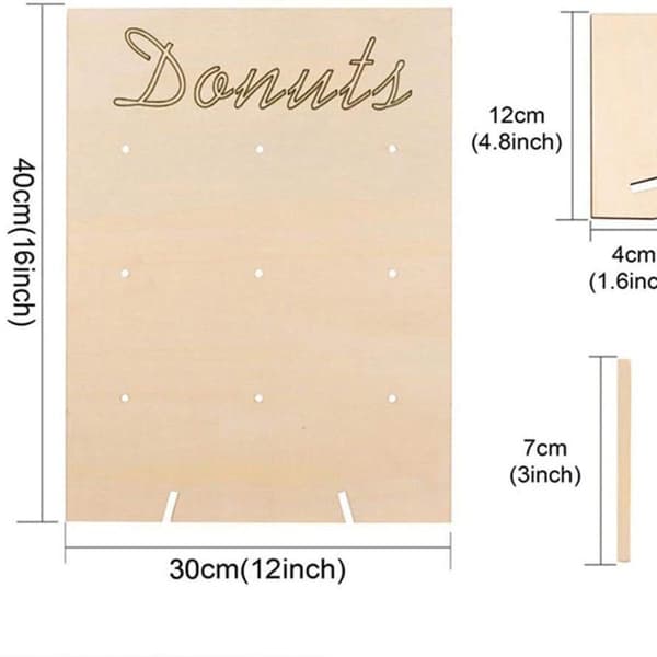 Donutväggstativ, donutdisplaystativ, donuthylla, donut