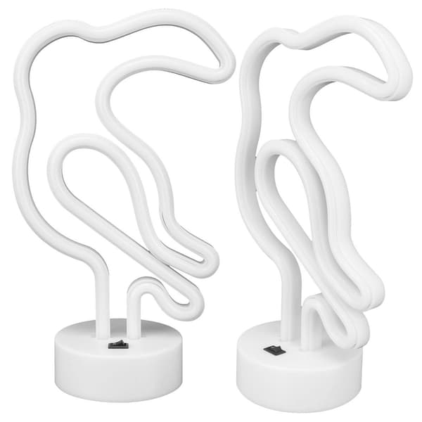 Fugleformet Neon Lys Desktop Natlampe til Bryllupsfest KLB