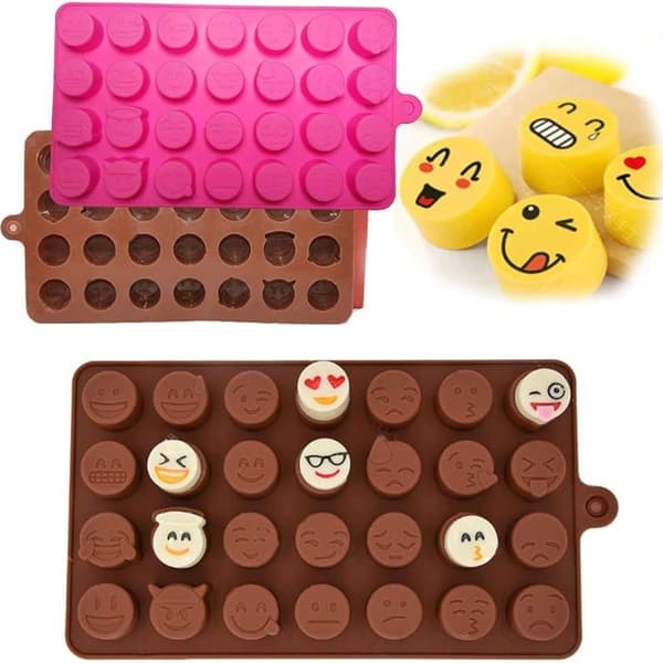 Sødt smilende chokolade silikoneforme, genanvendelige