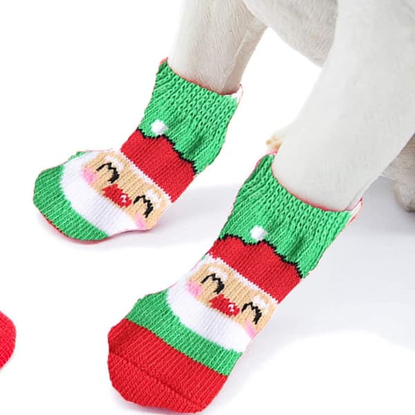 Julstrumpor för hundar inomhus, 4-pack tasskydd S KLB