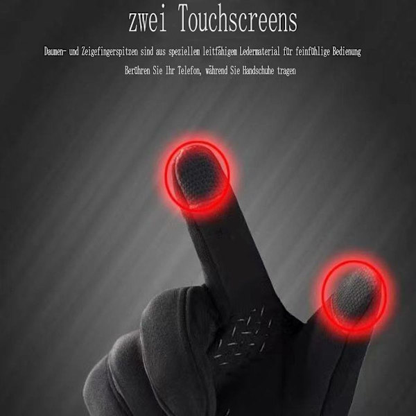 Handskar Herr Dam Touchscreen Lättvikts Halkskydd Elastiska Vinterhandskar KLB