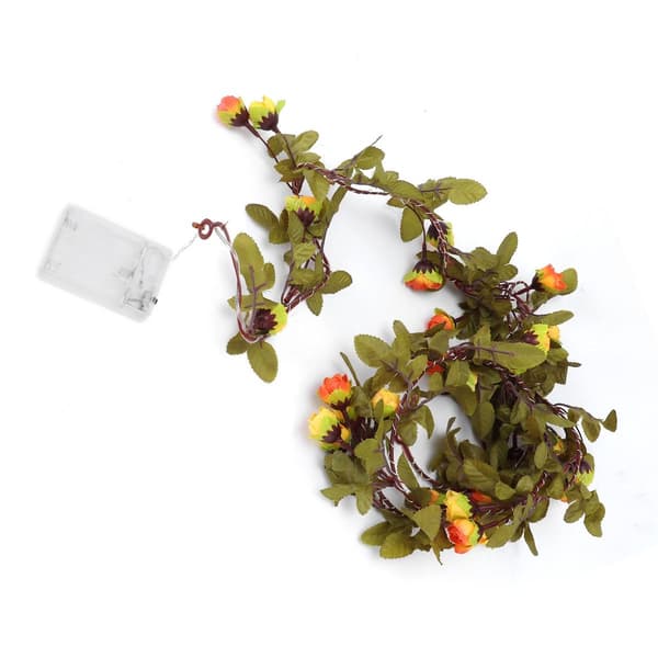 2,2 m kunstige blomster streng lys 30 LED'er simulation grøn KLB