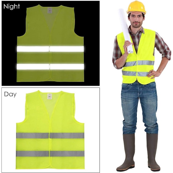 10 stk. advarselsvest, reflekterende sikkerhedsvest, punkteringsvest til biler, biler, lastbiler
