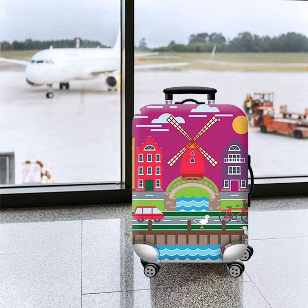 Resväska Skydd Elastiskt Skyddande Tvättbart Bagage Bagage Skydd