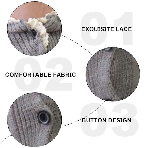 Leg Warmers Kawaii Leg Warmers Y2K Harajuku Leg Warmers for Girls Women Light Gray KLB