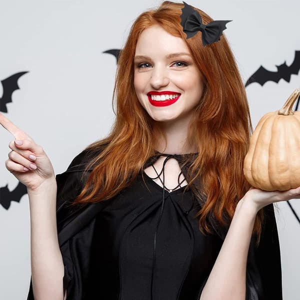 Fladdermus Hårsnoddar för Tonåringar, Flickor och Kvinnor, 4-pack, Halloween