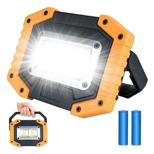 LED-projektør 30W 2000LM Byggepladsarbejdslys med til camping, 3 tilstande, (1 stk.)