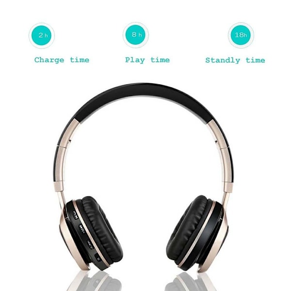 Bluetooth-hovedtelefoner Foldable Wireless Gold