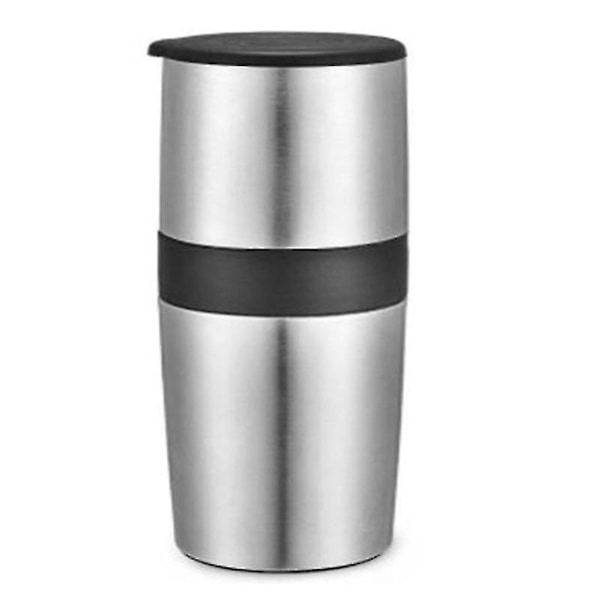Allt-i-ett bärbar manuell kaffebönkvarn (silver) KLB