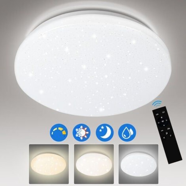 24W Ultraslim LED loftslampe Fjernbetjening Variabel stjernehimmel belysning