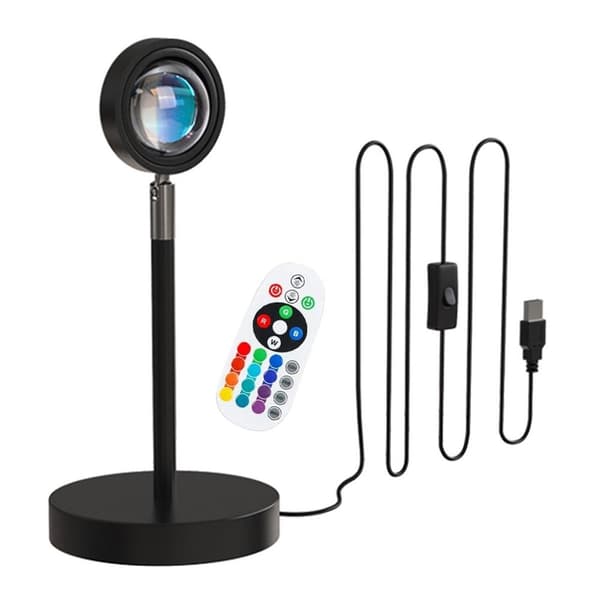 Smart solnedgangslampe, solnedgangsprojektionslampe med timer/180° til KLB
