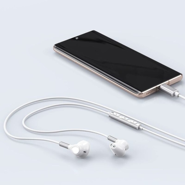 USB C hörlurar för Samsung Galaxy S22 Ultra S21 FE S20 A53 USB C hörlurar