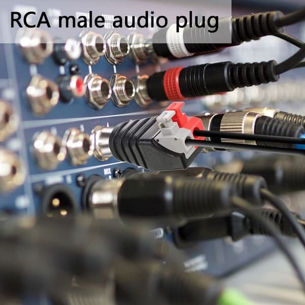 6 kpl RCA-kaiutinkaapelia sovitin Subwoofer-kaiutin Phono RCA-liitin