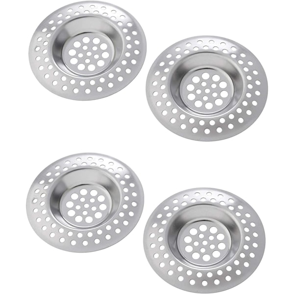 4 x filtre - rustfrit stål si til vask håndvask badekar