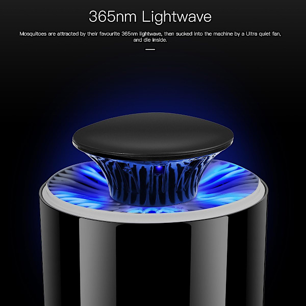 Fotokatalysator Myggdrepende Lampe Myggdrepende Artefakt Husholdning Myggdrepende Lampe (Svart)