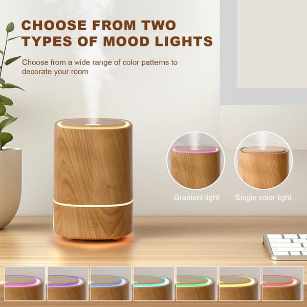 Eterisk Oljediffuser, 125 ml Aromaterapidiffuser, Ultraljudsdiffuser för Eteriska Oljor, Sval Dimluftfuktare