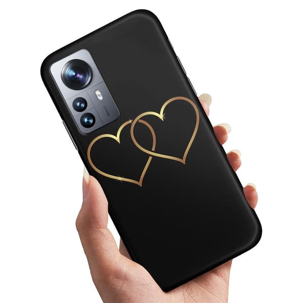 Etui / Mobiltelefoncover til Xiaomi 12 Pro - Dobbelt Hjerter