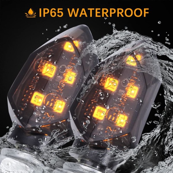 4 stk. Mini LED Motorcykel Blinklys Vandafvisende Godkendt Foran og Bagtil Blinklys Universal 12V Kompatibel Harley Kawasaki Yamaha