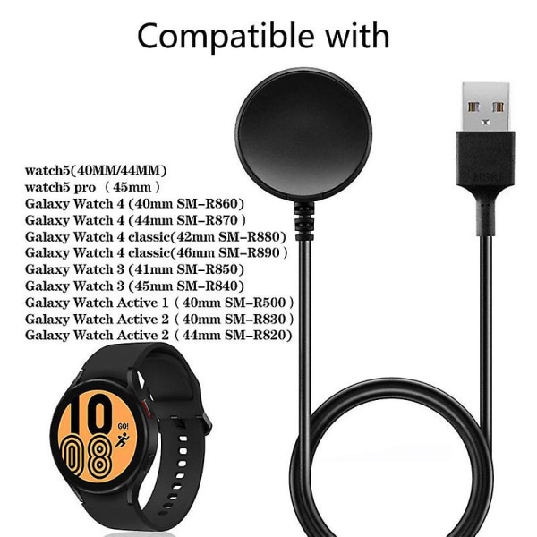 Oplader Kompatibel Med Samsung Galaxy Galaxy Watch 5/ Watch 4 / Watch 3/ Active 2