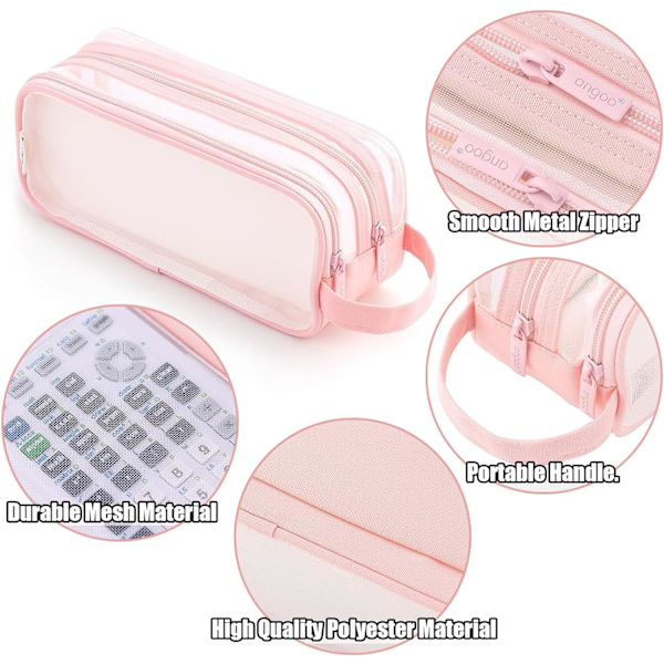 Pennfodral, transparent pennfodral, pennfodral kontor pennfodral Pink