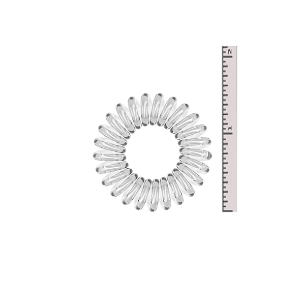 Spiralhårband, spiralsnoddar, telefonkabelhårband, hästsvanshårrullar utan veck, pannband - 9 st (transparent)