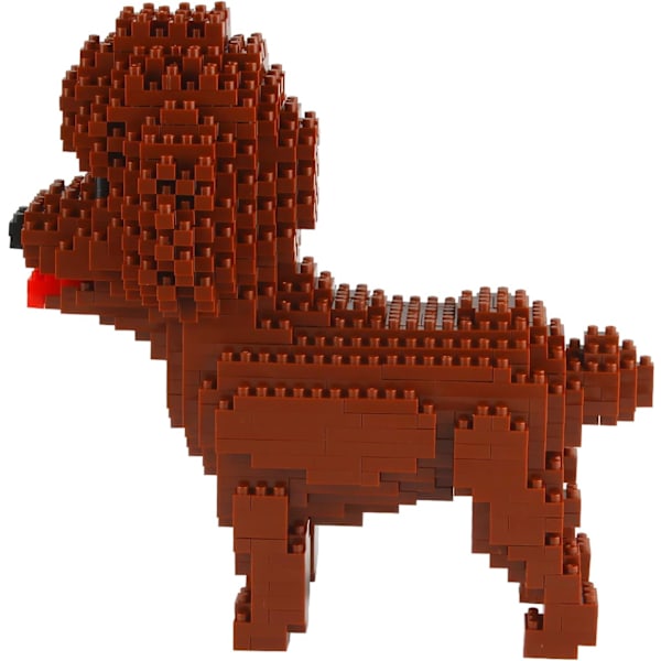 Mikro Byggeklodser Mini Kæledyrs Byggelegetøj Klodser til børn Poodle 6 x 3 x 6 inches